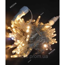 Вулична 200 LED 10м, прозор/провід 2,2мм, білий теплий (статичний режим) 40