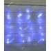 Штора 200LED роса-фейерверк 3м*0,6м/ перехідник, синьо-біла