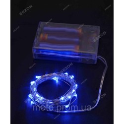 Роса на батарейках 20 LED, 2м, синій Роса на батарейках 20 LED, 2м, синій