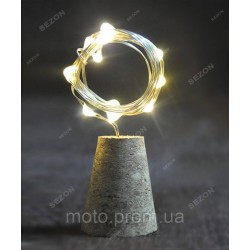 КОРОК-РОСА на батарейках 20 LED, 2м, теплий білий