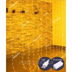 ШТОРА-РОСА 600л 3м*3м (20 ліній) 8 режимів, білий теплий ШТОРА-РОСА 600л 3м*3м (20 ліній) 8 режимів, білий теплий