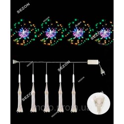Гірлянда 1000LED пучок- фейєрверк 5штук, 3м*0,6м мульті