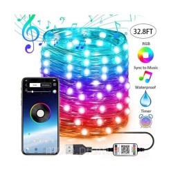 Smart РОСА 200led 20м USB, BlueTooth, керування смартфоном, RGB