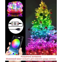 Smart-twin РОСА 100led 10м USB, регулюється колір кожного діода, RGB