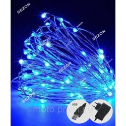 РОСА 200 LED 20м USB, синій (статичний) РОСА 200 LED 20м USB, синій (статичний)
