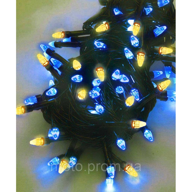Конус 300 LED чорний провід, жовто- синій