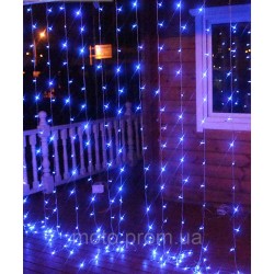 Штора 300 LED 3м*3м (12 ліній) синій Штора 300 LED 3м*3м (12 ліній) синій