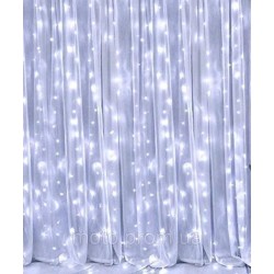Штора 200 LED 3м*2м (12 ліній) білий Штора 200 LED 3м*2м (12 ліній) білий