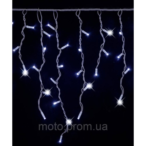 Вул. БАХРОМА 100 LED 3м*0,7м, білий каучук 3.3мм, блий (з режимами)