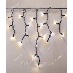 Вул. БАХРОМА 150 LED 10м*0,6м, чорний каучук 3.3мм, білий теплий