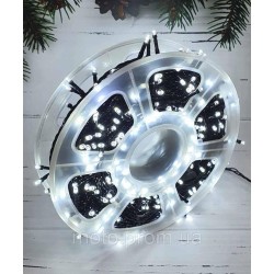 Катушка, вулична 400LED 40м, чорний ПВХ 2мм ІР44, білий (10)
