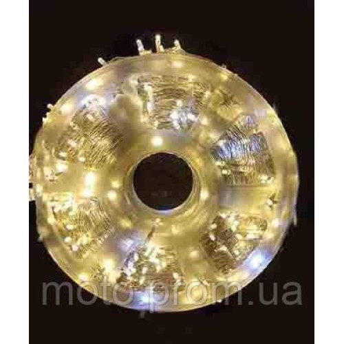 Вулична 400LED 40м на катушці, прозорий ПВХ 2мм ІР44, білий теплий (10)