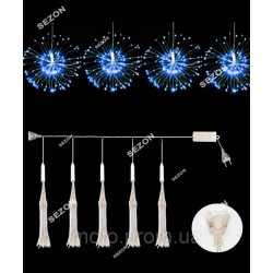Гірлянда 500LED пучок- фейєрверк 5штук, 3м*0,6м синій Гірлянда 500LED пучок- фейєрверк 5штук, 3м*0,6м синій