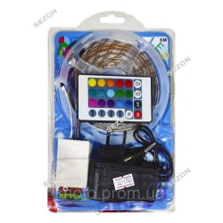 LED стрічка 3528, 5м с пультом, RGB