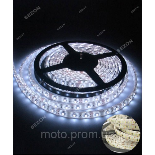 LED стрічка 12V 5м, білий