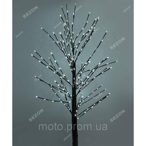 Дерево коричневий стовбур 225 LED 1,5м, білий