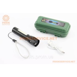 Фонарь 1 LED+COB 300 lumen ручной, алюминиевый, Li-ion 3.7V 450mAh зарядка от USB, влагозащитный, в Фонарь 1 LED+COB 300 lumen ручной, алюминиевый, Li-ion 3.7V 450mAh зарядка от USB, влагозащитный, в