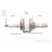 Колінвал 168F/170F (D шийки-30мм, H-85мм, L-235мм) під шліць D-25мм (є різьбу з боку шліцьів)