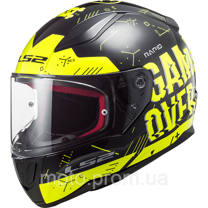 LS2 FF353 Rapid Player Hi-Vis Yellow Black (XXL)