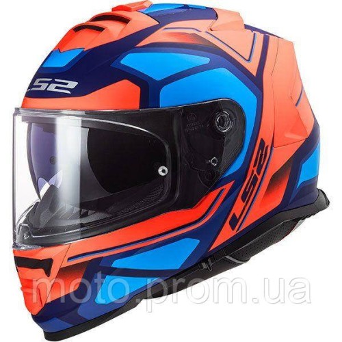 LS2 FF800 Storm Faster Matt Fluo Orange Blue (S) L