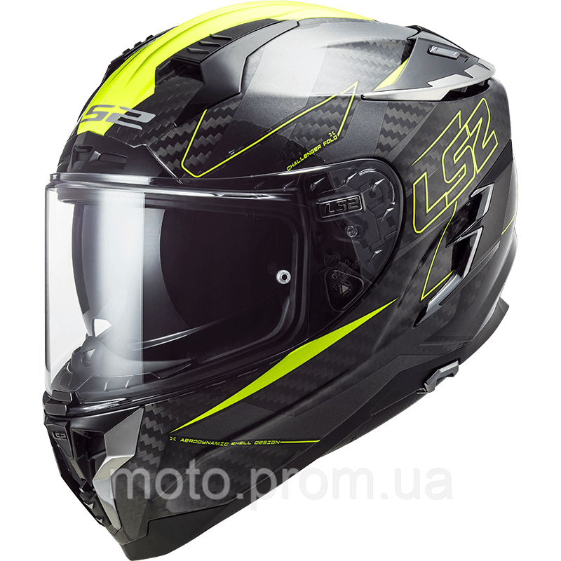 LS2 FF327 Challenger CT2 Fold Gloss Hi-Vis Yellow (L) Жовтий - Hi-Viz, S