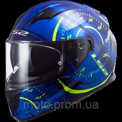 LS2 FF320 Stream Evo Tacho Blue Hi-Vis Yellow (L) XL
