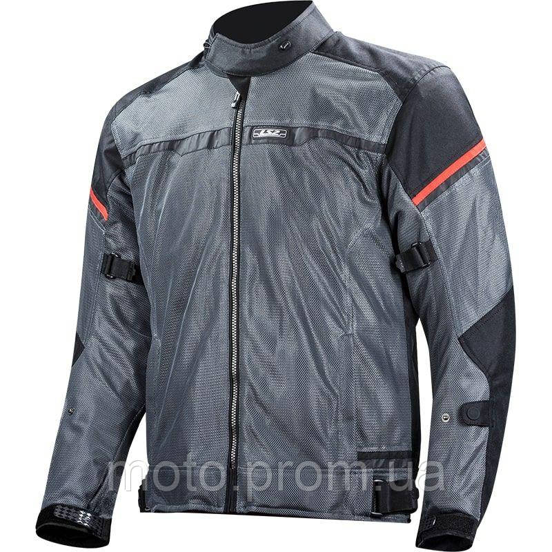 LS2 Riva Man Jacket Black Dark Grey Red (S) XL