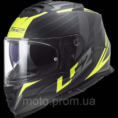 LS2 FF800 Storm 2 Nerve Matt Black Hi-Vis Yellow (L) XL