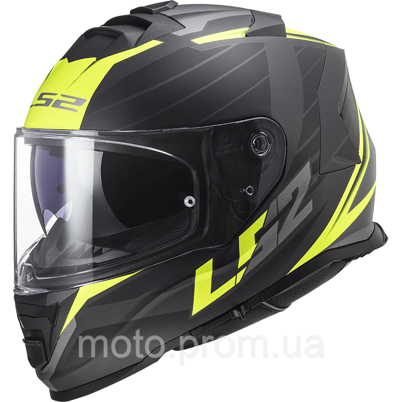 LS2 FF800 Storm 2 Nerve Matt Black Hi-Vis Yellow (L) XL