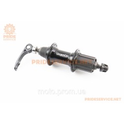 Втулка задняя MTB алюминиевая 14Gx32H под кассету 8-10зв, V-brake, крепл. эксцентрик, чёрная KT-AR8R