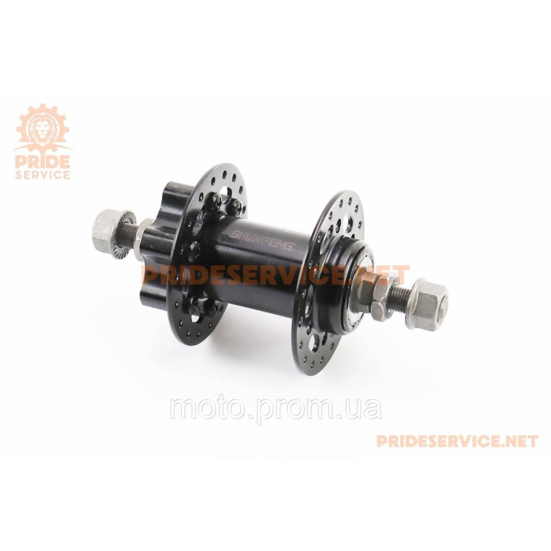Втулка передняя MTB 14Gx36H, Disk-brake, крепл. гайка, чёрная SF-A25