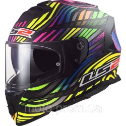 LS2 FF800 Storm 2 Power Matt Black Rainbow (L) XS