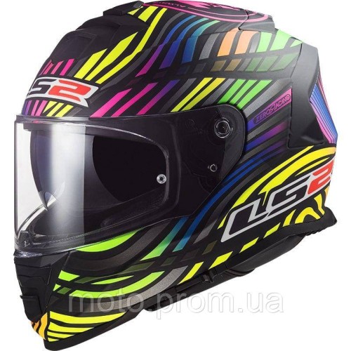 LS2 FF800 Storm 2 Power Matt Black Rainbow (L) XS