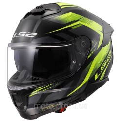 LS2 FF808 Stream 2 Fury Black Hi-Vis Yellow (L) XXL