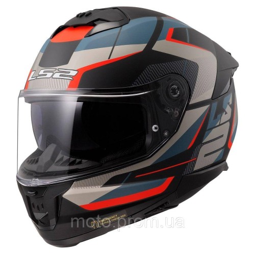 LS2 FF808 Stream 2 Road Matt Black Blue (XL)
