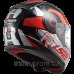 LS2 FF353 Rapid Stratus Gloss Black Red Silver (XL)