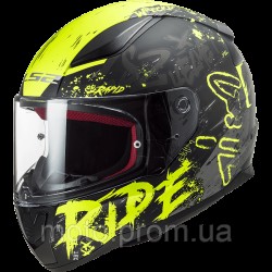 LS2 FF353 Rapid Naughty Matt Black Hi-Vis Yellow (XXL)