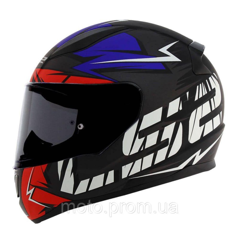 LS2 FF353 Rapid Cromo Matte Black Red Blue (XL) XXL