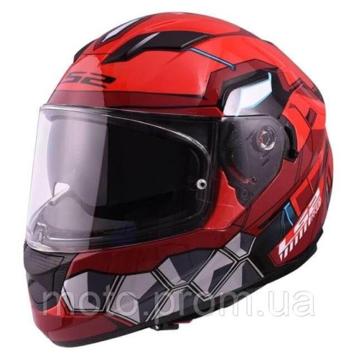 LS2 FF320 Stream Evo Angel Red Grey (XL) XS