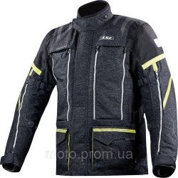 LS2 Nevada Man Jacket Black Hi-Vis Yellow (XXL)