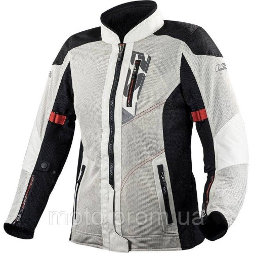 LS2 Alba Lady Jacket Light Grey Black (XS)