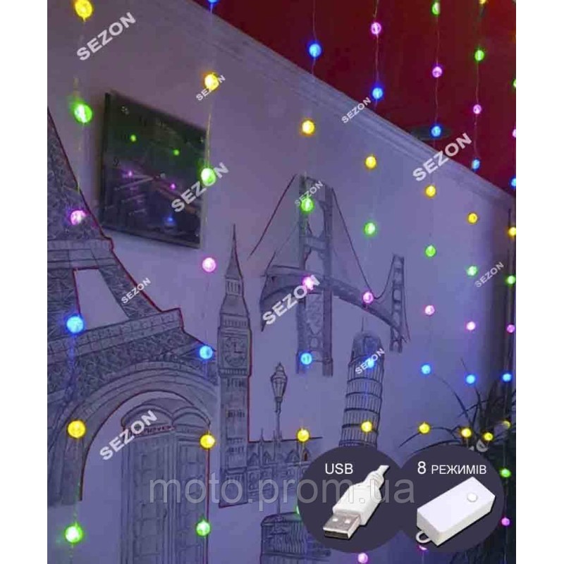 Штора-роса 100 led