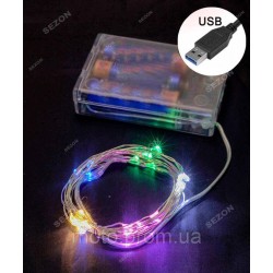 Роса на батарейках 30 LED 3м +USB, мульті Роса на батарейках 30 LED 3м +USB, мульті