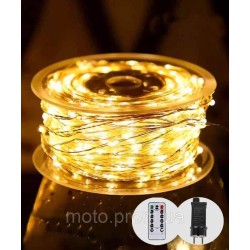 Роса на катушці 1000 LED 1000м 8 режимів+ пульт ДУ, теплий білий