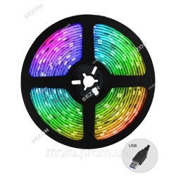 LED Стрічка 5050, 5м USB, з керуванням через смартфон, RGB (50)