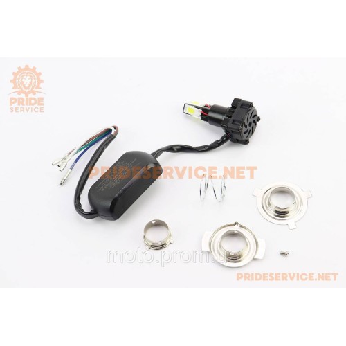 Лампа фари діодна LED-4 SUPER універсальна (к-кт різних кріплень), з стабілізатором 3000LM/20W-40W