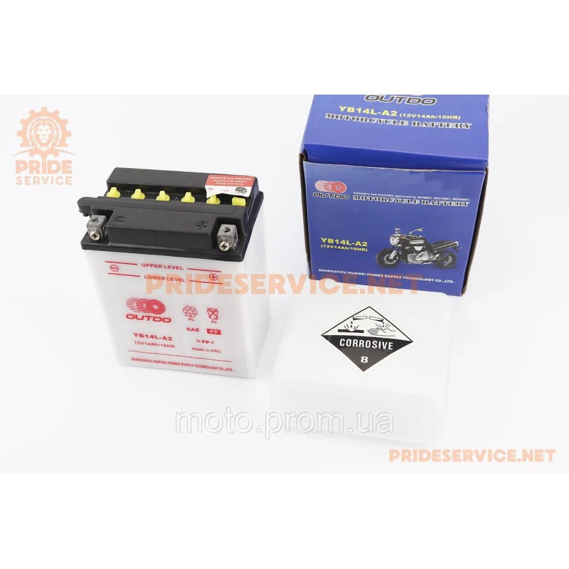 Акумулятор 12V14Аh YB14L-A2 кислотний (L134*W89*H166мм)