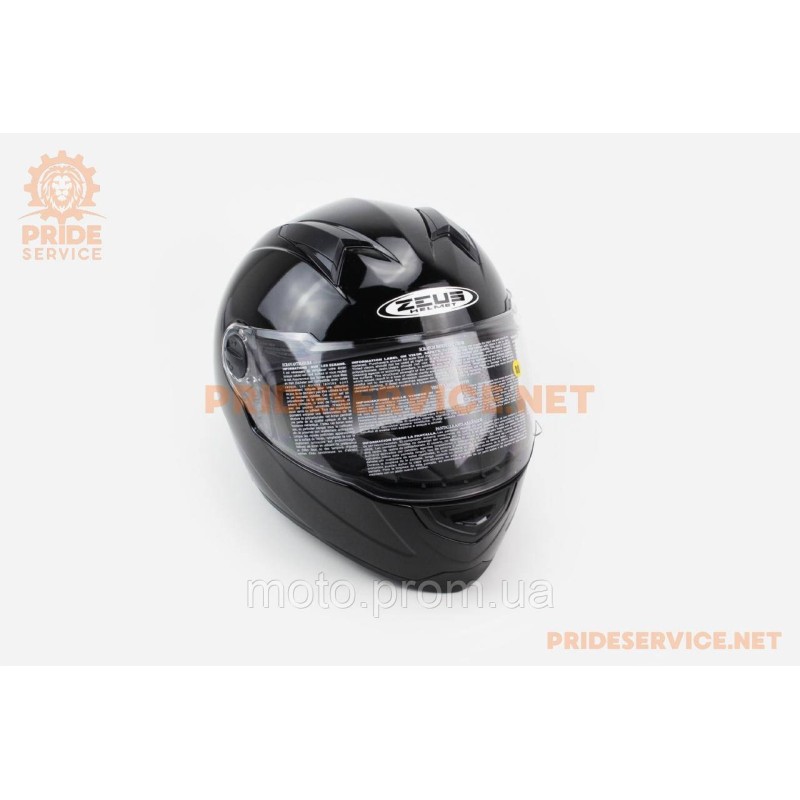 Шлем интеграл, закрытый ZS-811 Solid M, ЧЁРНЫЙ