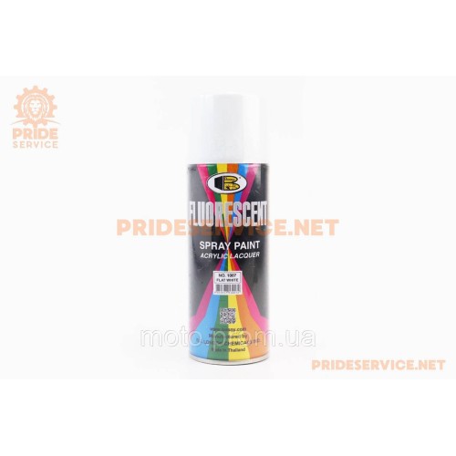 Фарба акрилова, білий матовий «FLUORESCENT», Аерозоль 400ml (№1007)