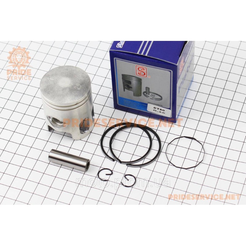 Поршень к-кт Yamaha JOG50 40мм +0,25 (палец 10мм), синяя коробка